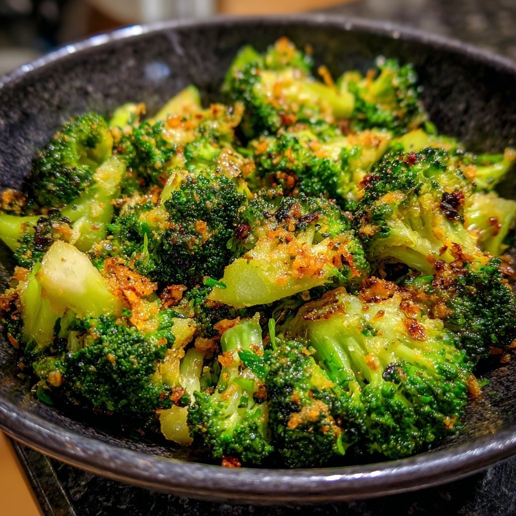 Brokkoli Pfanne Mit Knoblauch