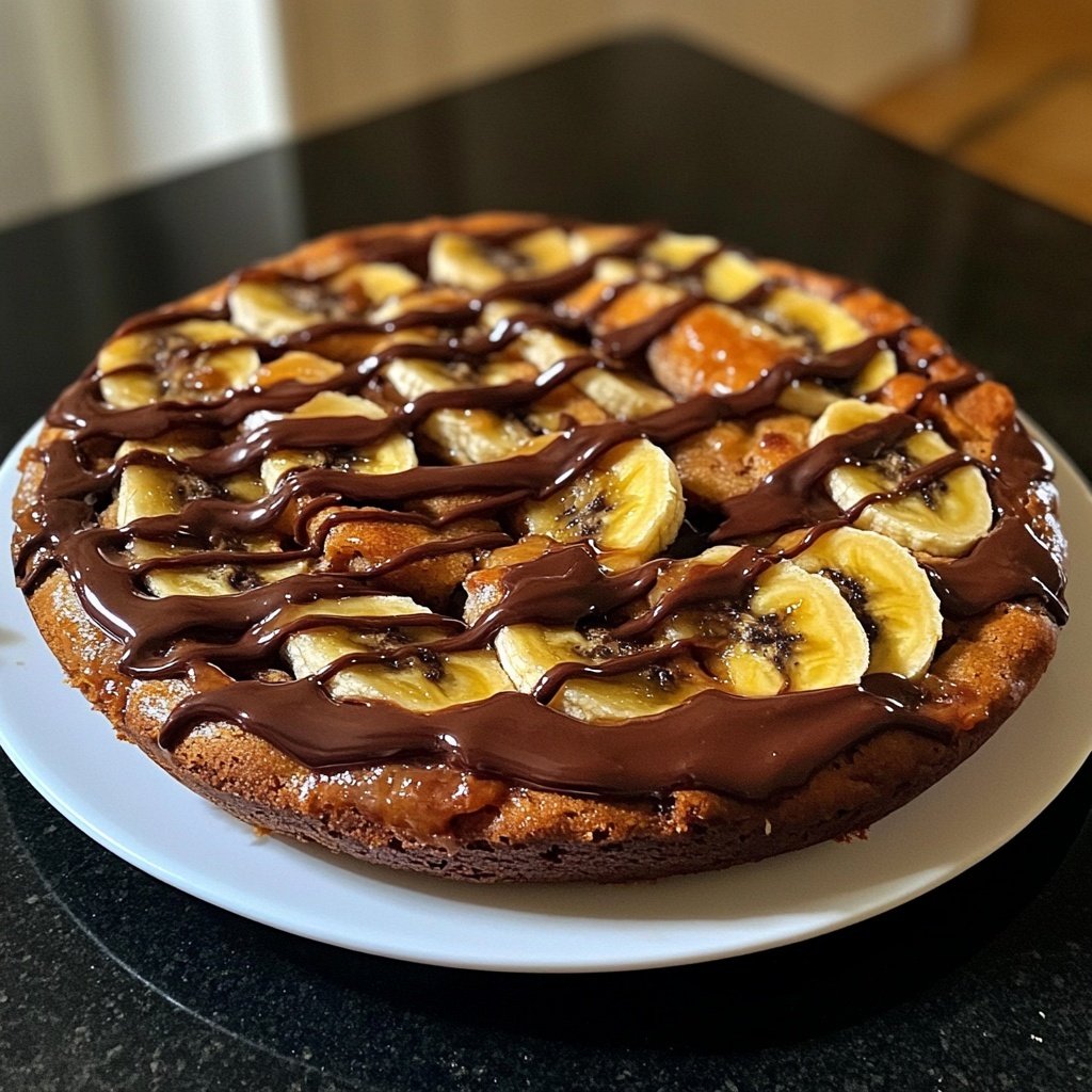 Bananenkuchen mit Schokoguss
