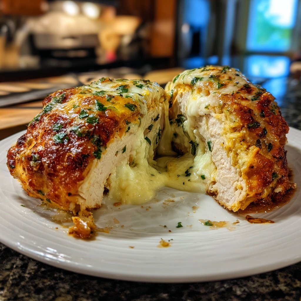 Gefüllte Hähnchenbrust mit Frischkäse und Kräutern