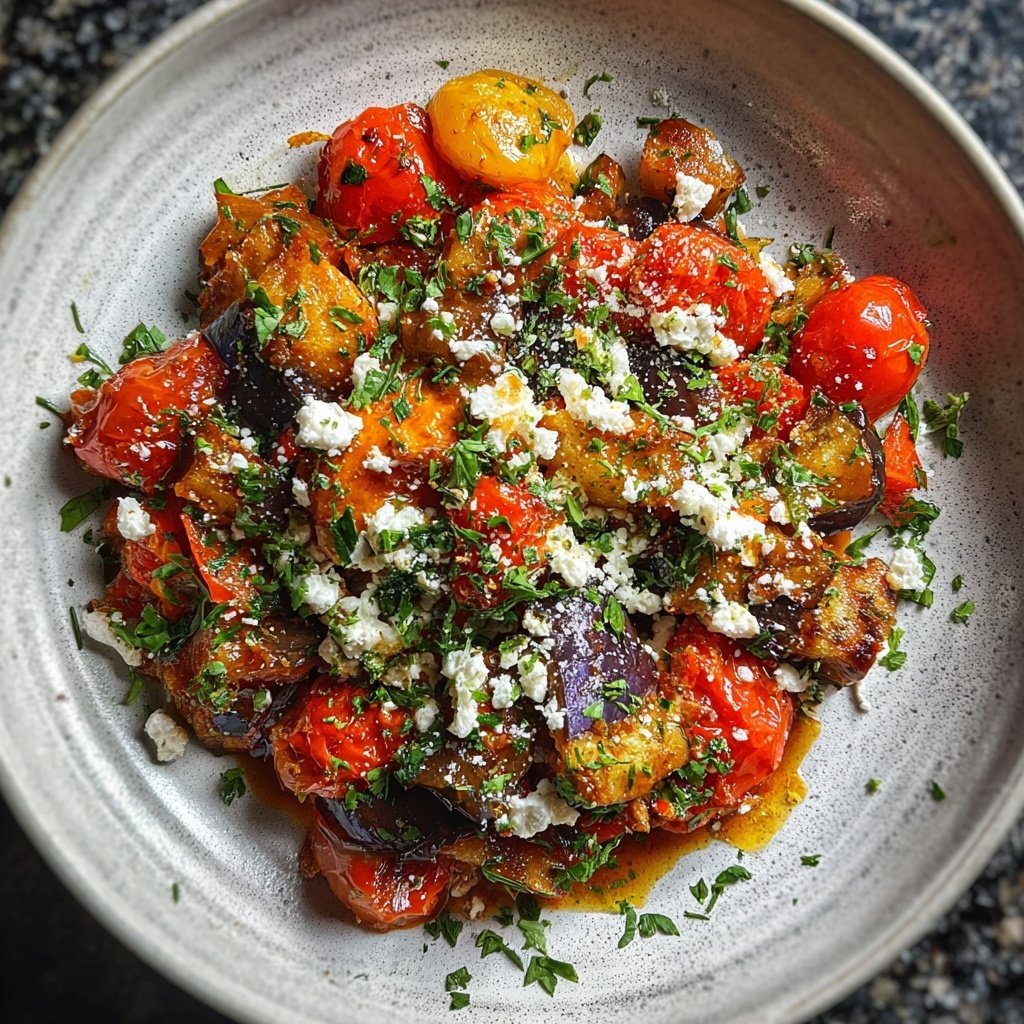 Vegetarische Auberginen Pfanne