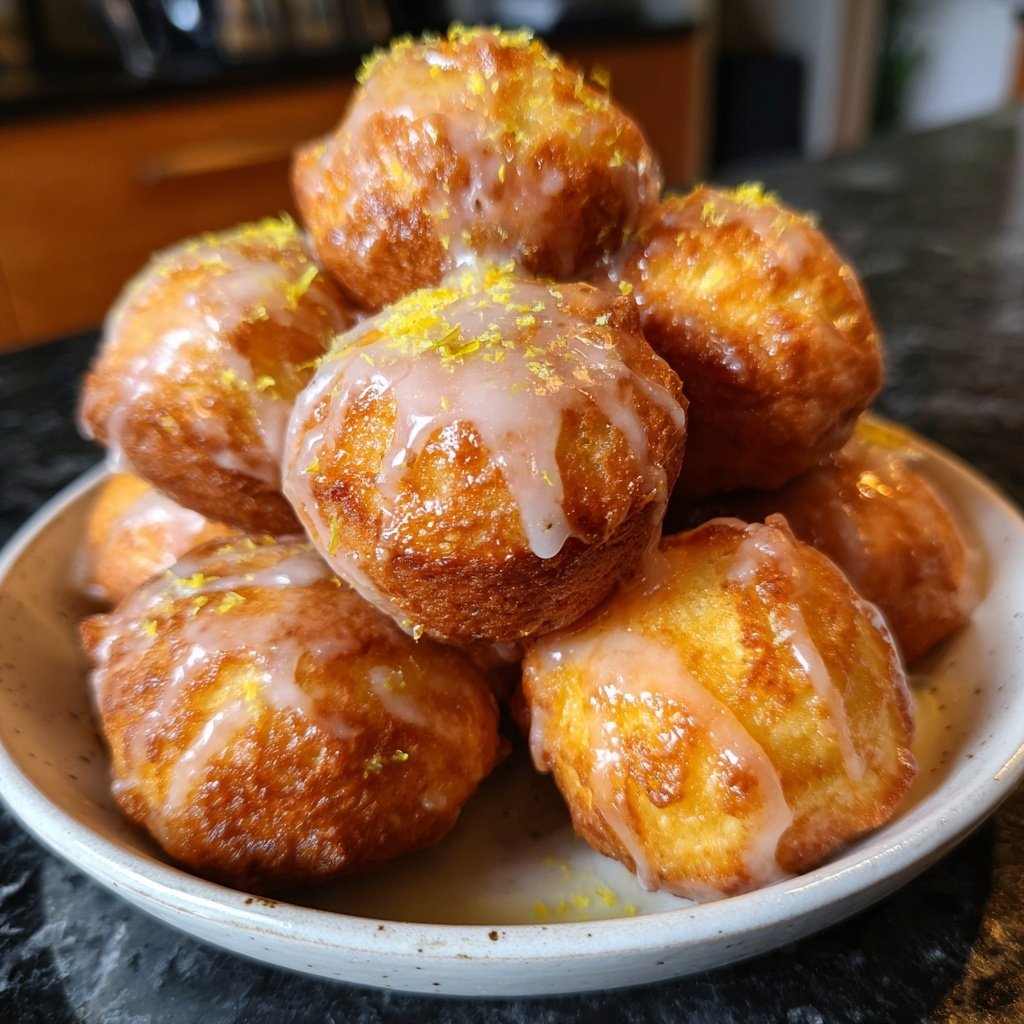 Quarkbällchen mit Zitronenschale