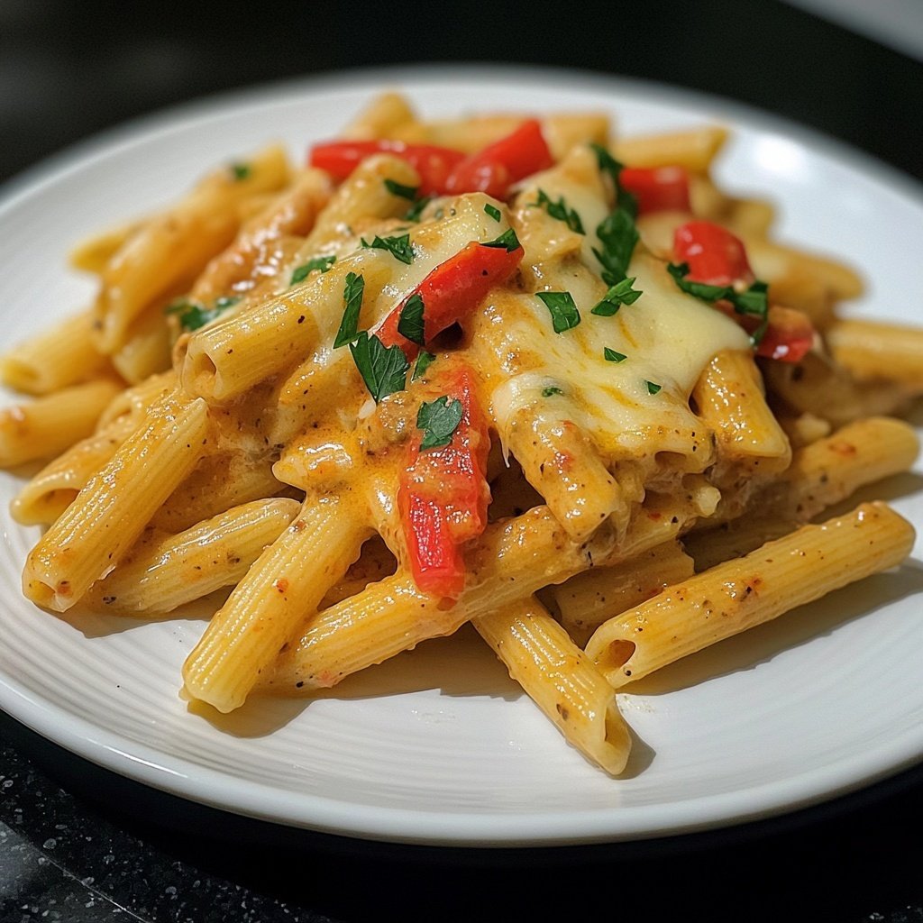 Penne mit cremiger Paprikasauce