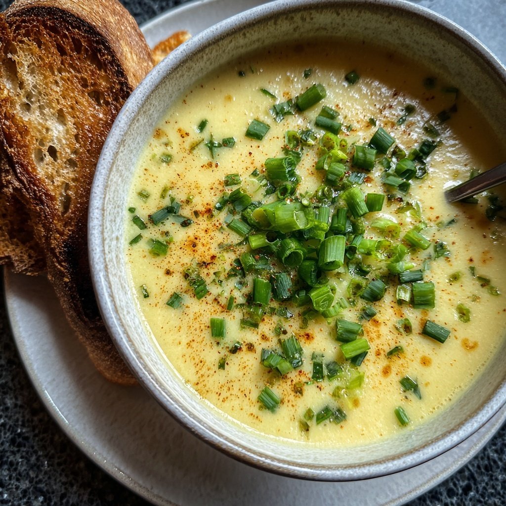 Blumenkohlsuppe mit Lauchzwiebeln