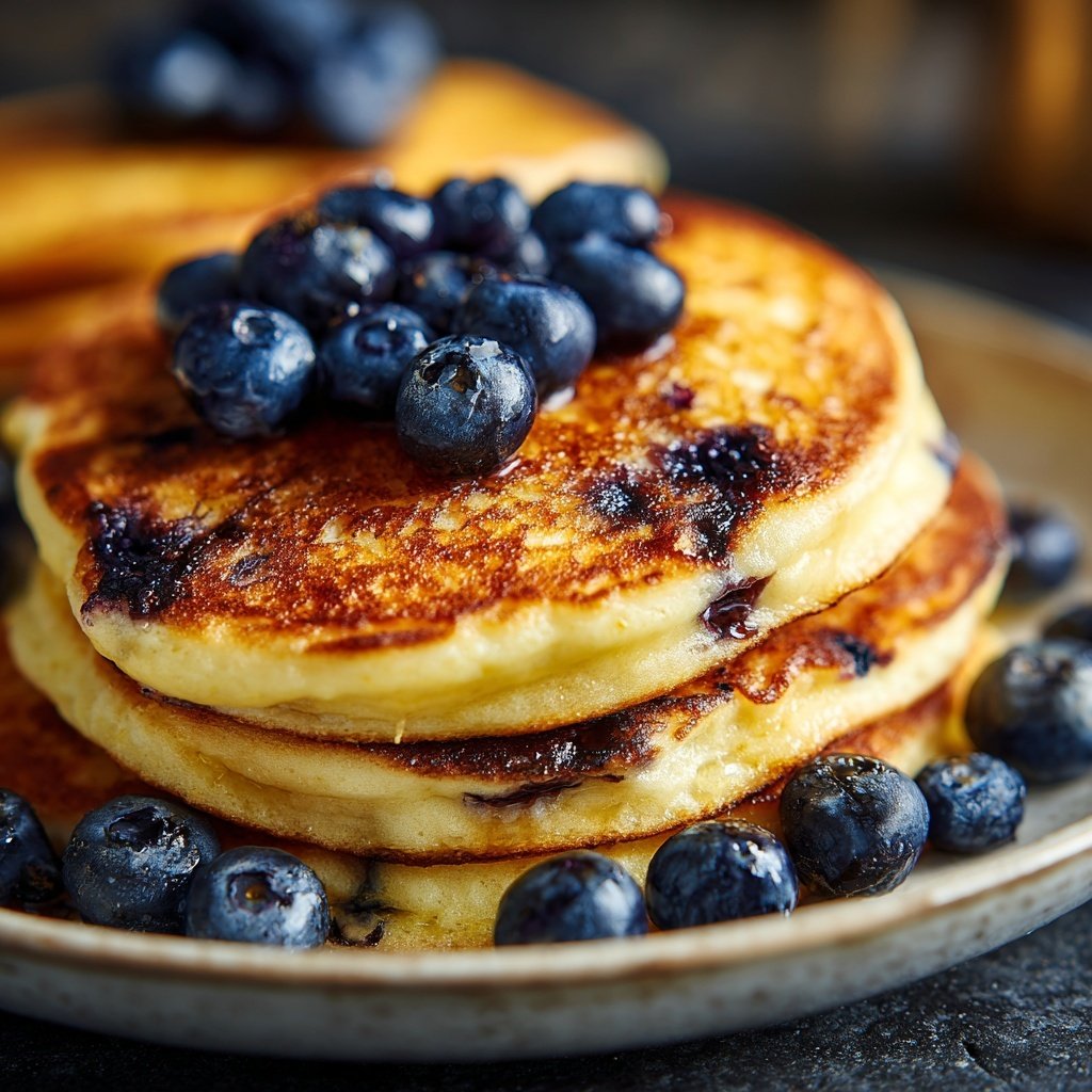 Pfannkuchen mit Heidelbeeren