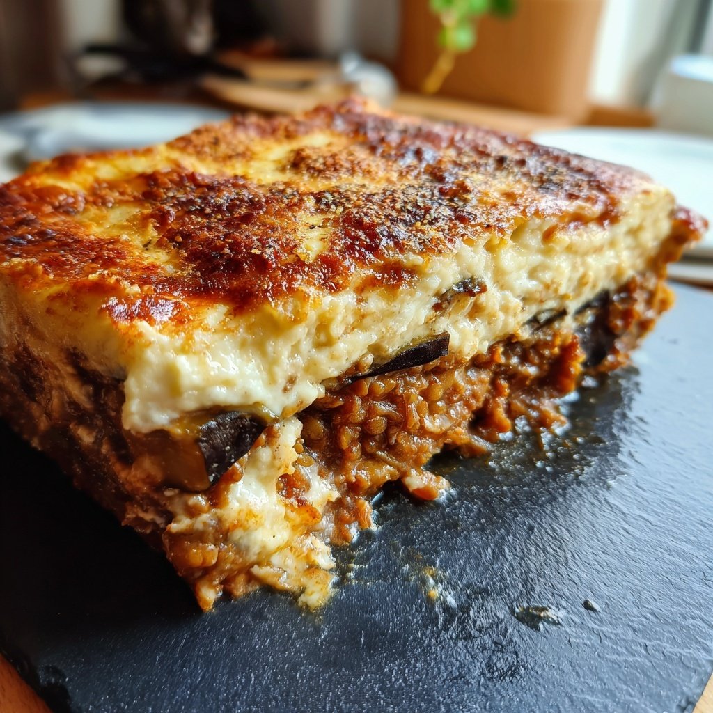 Vegetarische Moussaka mit Auberginen