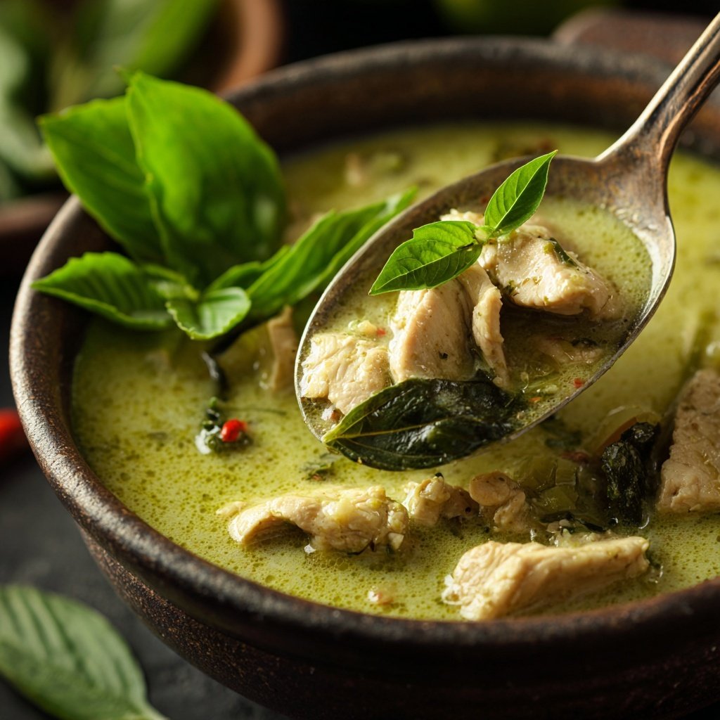 Thailändisches Grünes Curry mit Hühnchen